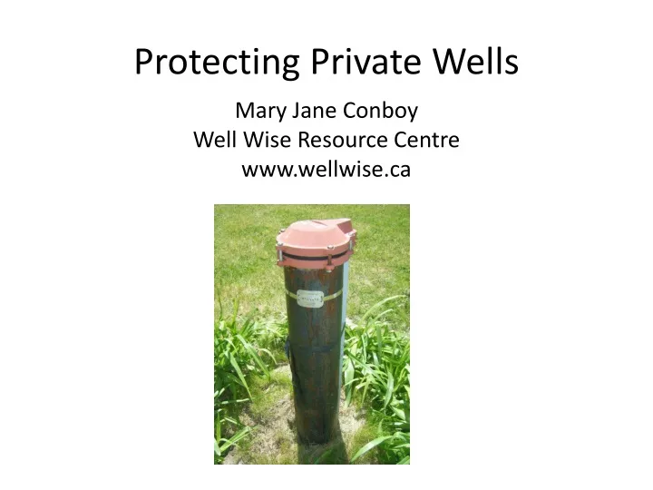 protecting private wells