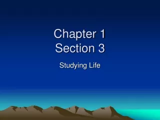 Chapter 1 Section 3