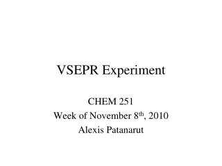 VSEPR Experiment