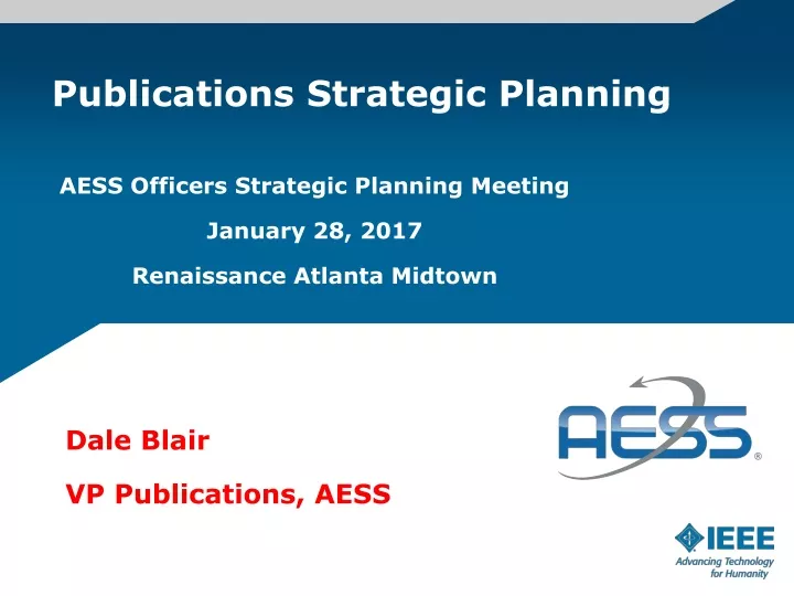 publications strategic planning