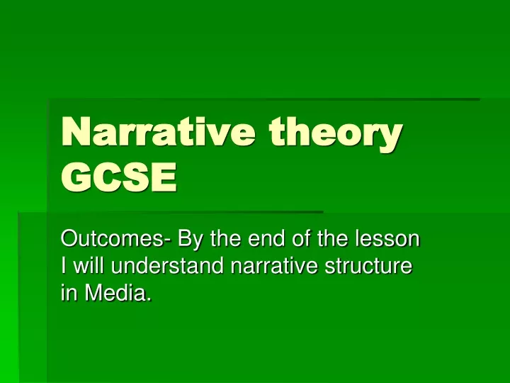 narrative theory gcse