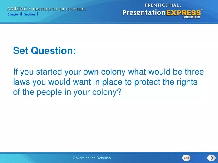 set question if you started your own colony what