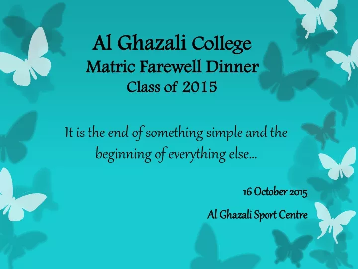 al ghazali college matric farewell dinner class of 2015