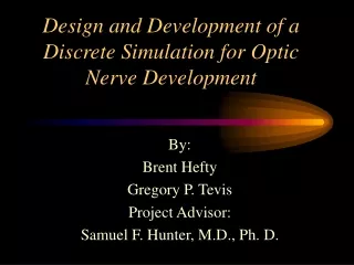 Design and Development of a Discrete Simulation for Optic Nerve Development