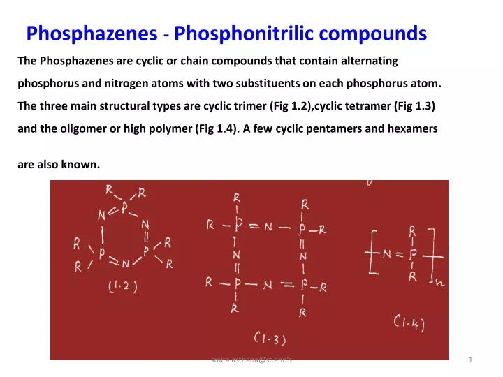 phosphazenes phosphonitrilic compounds