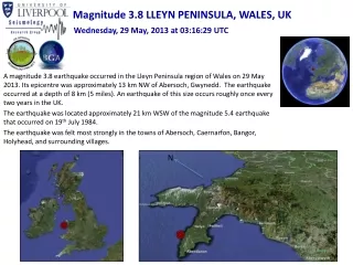 Magnitude 3.8 LLEYN PENINSULA, WALES, UK