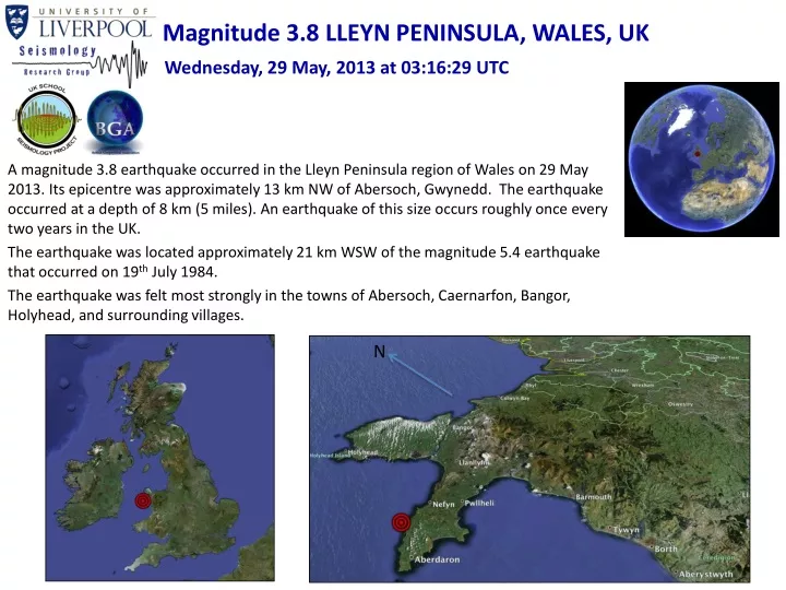 magnitude 3 8 lleyn peninsula wales uk