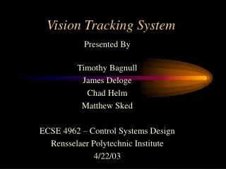 Vision Tracking System