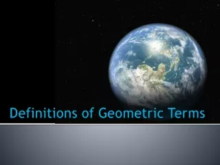 Definitions of Geometric Terms