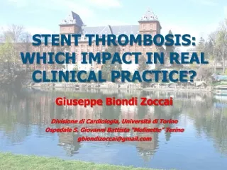 STENT THROMBOSIS: WHICH IMPACT IN REAL CLINICAL PRACTICE?