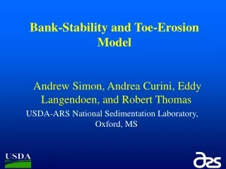 Bank-Stability and Toe-Erosion Model