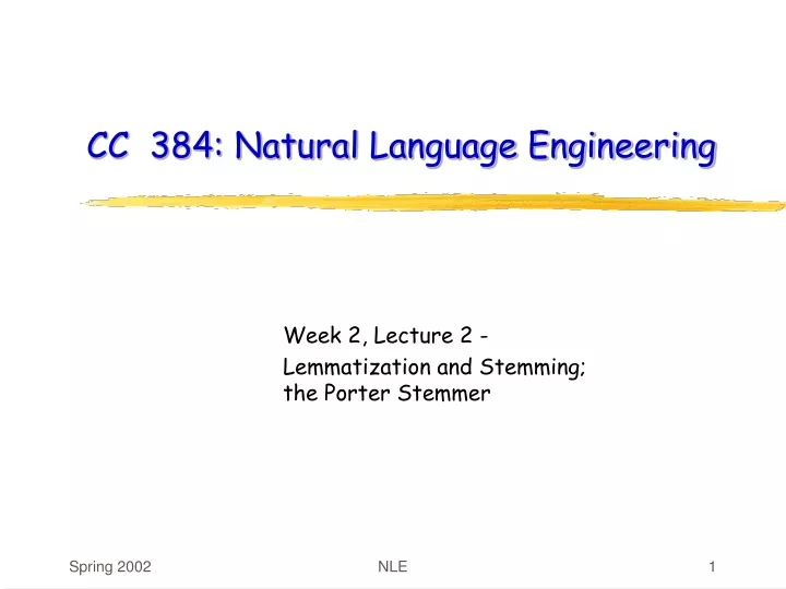 cc 384 natural language engineering