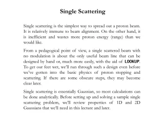 Single Scattering