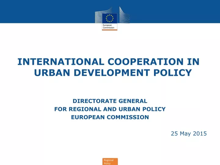 international cooperation in urban development