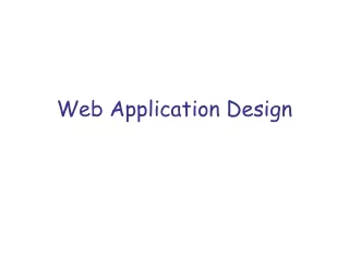 Web Application Design