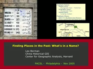 Finding Places in the Past: What’s in a Name?