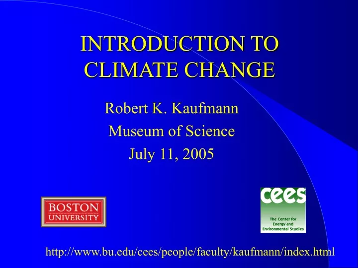 introduction to climate change