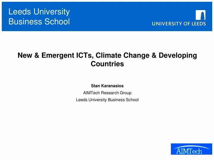 new emergent icts climate change developing