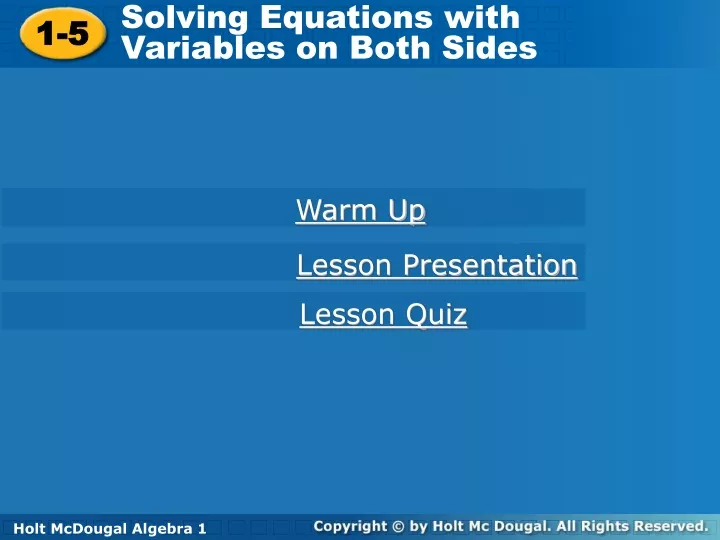 solving equations with variables on both sides
