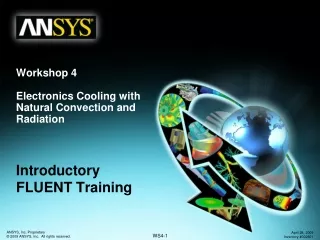 Workshop 4 Electronics Cooling with Natural Convection and Radiation