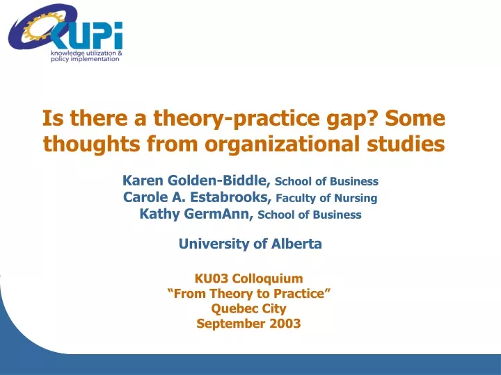 is there a theory practice gap some thoughts from organizational studies