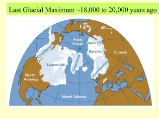 Last Glacial Maximum ~18,000 to 20,000 years ago