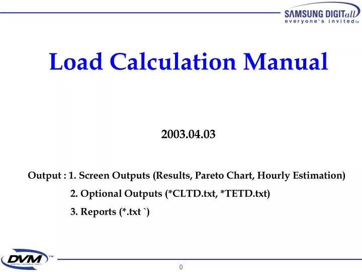 load calculation manual 2003 04 03 output