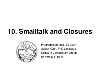 10. Smalltalk and Closures