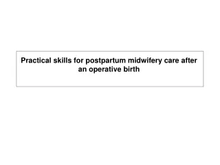 Practical skills for postpartum midwifery care after an operative birth