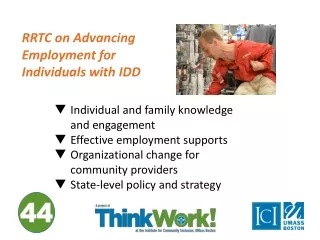 RRTC on Advancing Employment for Individuals with IDD