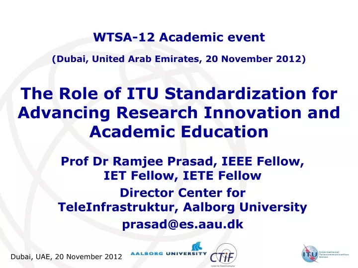 the role of itu standardization for advancing research innovation and academic education