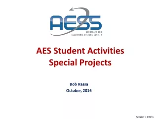 AES Student Activities Special Projects