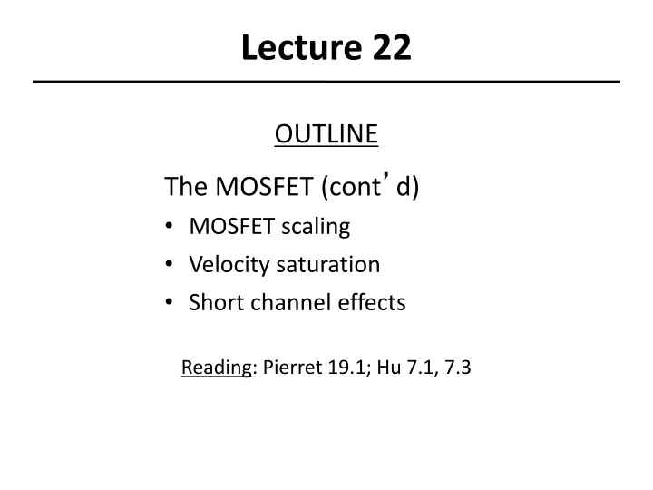 lecture 22