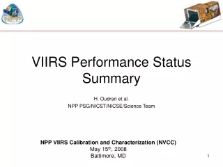 VIIRS Performance Status Summary