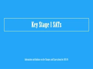 Key Stage 1 SATs