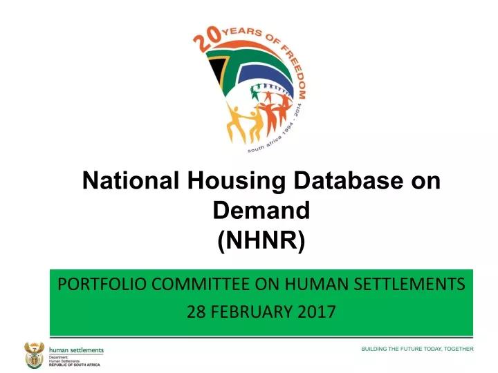 national housing database on demand nhnr