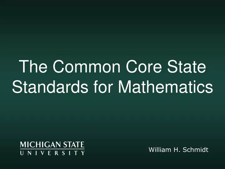 the common core state standards for mathematics