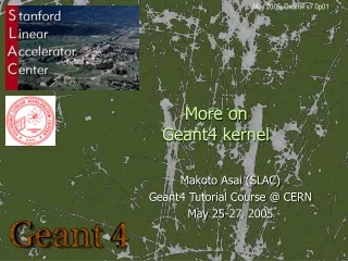 More on  Geant4 kernel