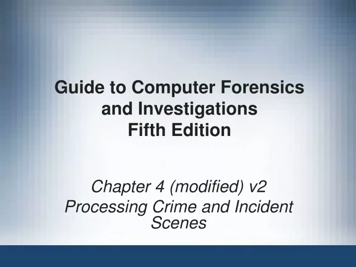 guide to computer forensics and investigations fifth edition