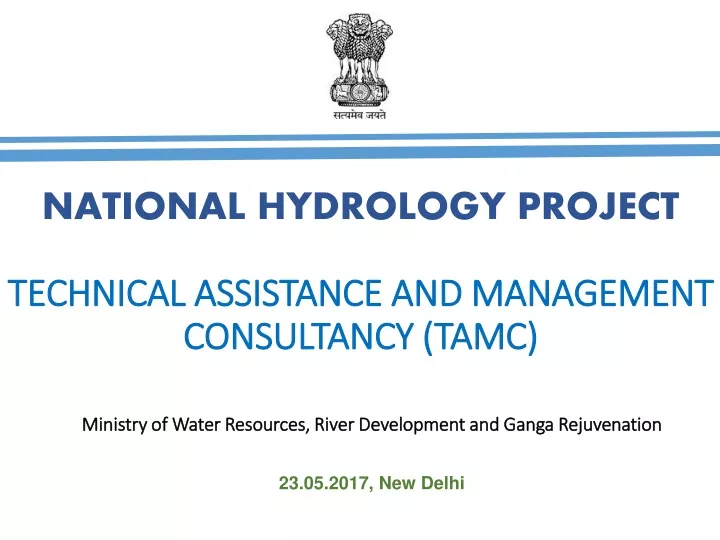 national hydrology project technical assistance and management consultancy tamc