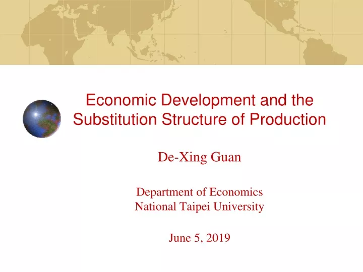 economic development and the substitution