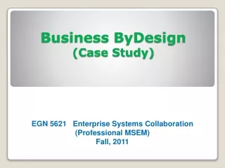 Business  ByDesign (Case Study)