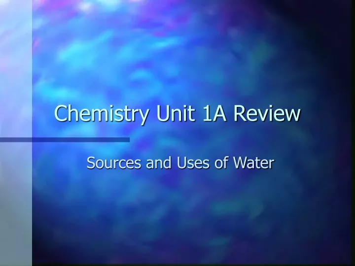 chemistry unit 1a review
