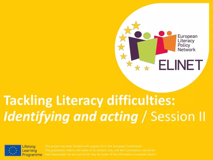 tackling literacy difficulties identifying