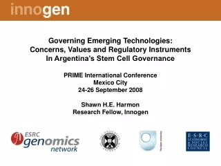 Governing Emerging Technologies: Concerns, Values and Regulatory Instruments
