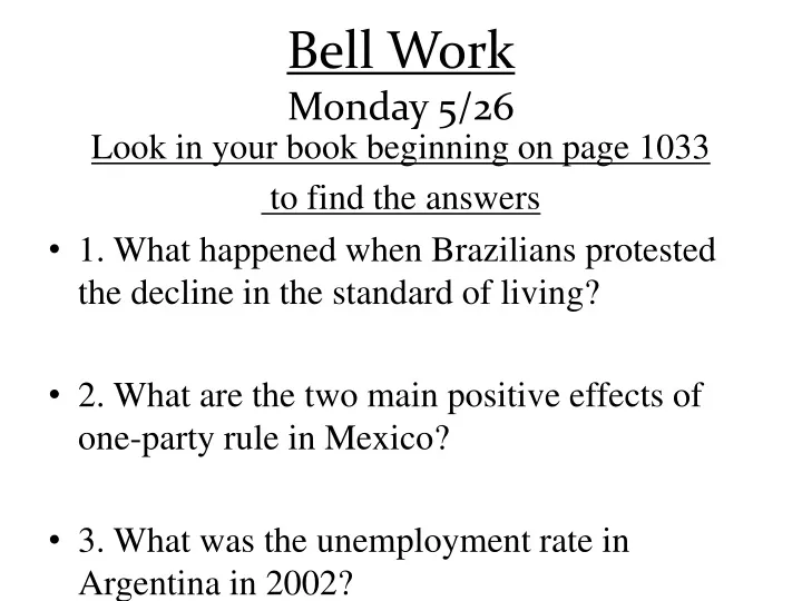 bell work monday 5 26