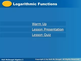 Logarithmic Functions