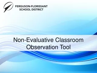 Non-Evaluative Classroom Observation Tool