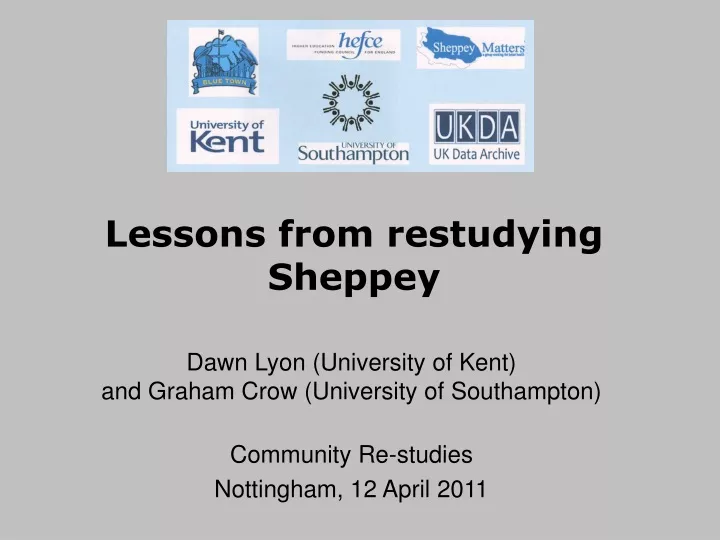 lessons from restudying sheppey