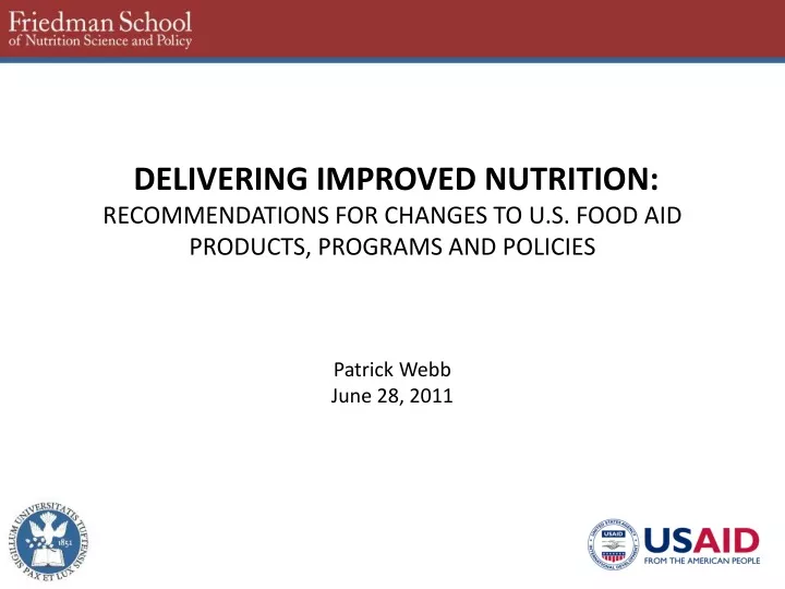 delivering improved nutrition recommendations